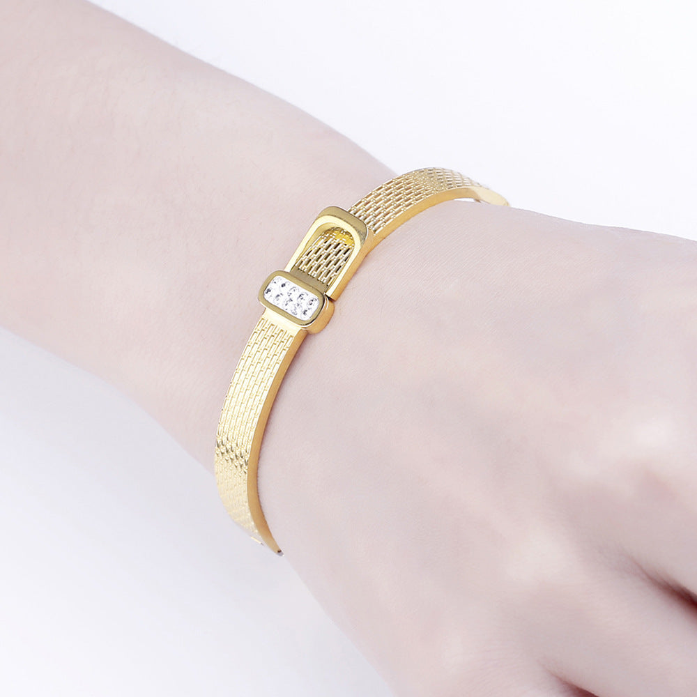 Gold Diamond Armband Titanium Steel Jewelry