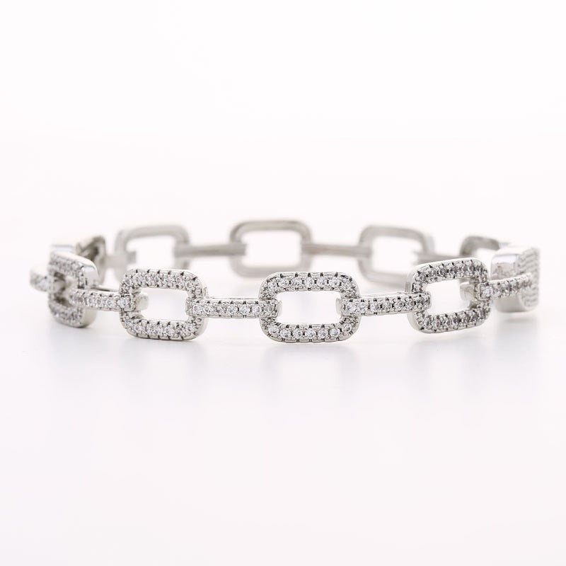 Platinum Edelstahl Chain Armband für Frauen