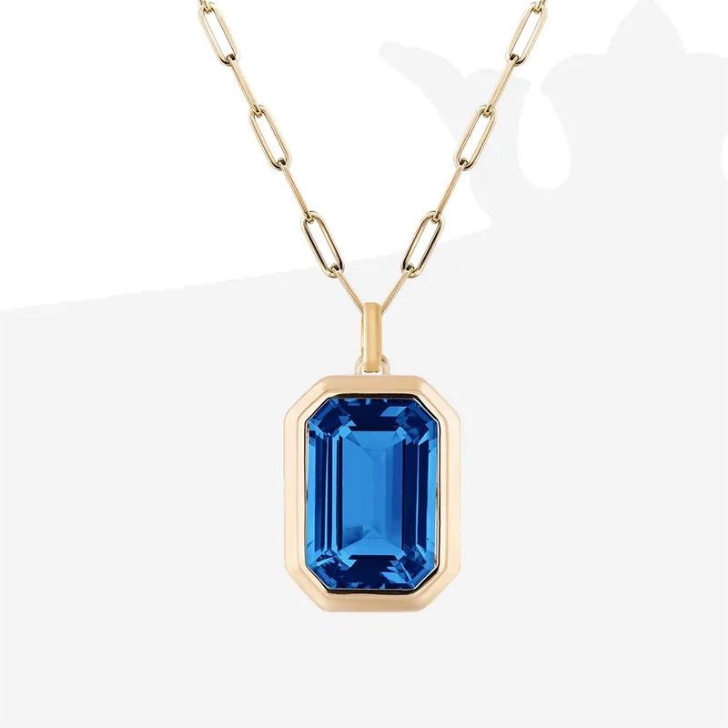 Pendant  Zircon Edelstahl Chain für Damen Halskette