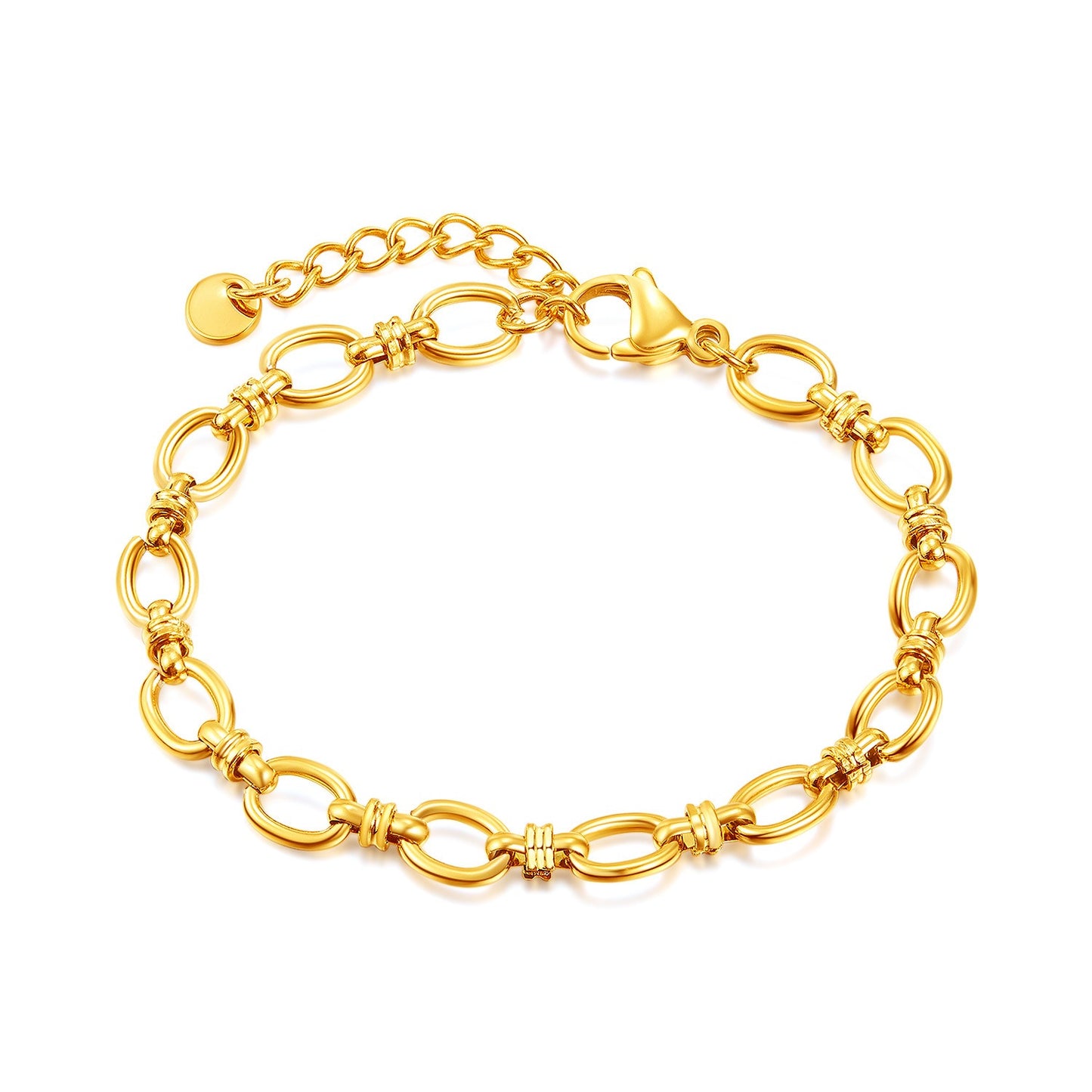 Trend Edelstahl Gold Einfach Armband für Damen