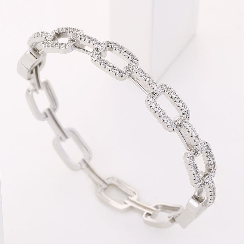 Platinum Edelstahl Chain Armband für Frauen